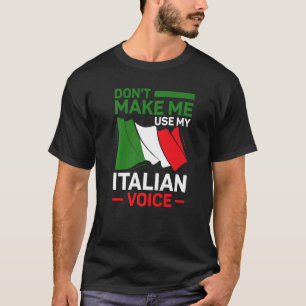 Camiseta Raíces italianas Italia no me hacen usar mi V ital