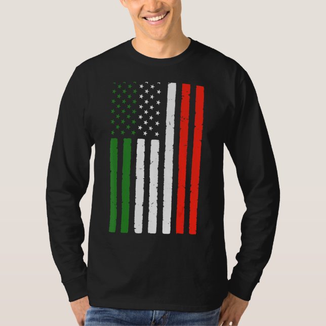 Camiseta Raíces Italianas Patrimonio De La Bandera Estadoun (Anverso)