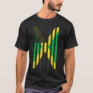 Camiseta Raíces Jamaicanas Bandera De EE. UU. Herencia Mita