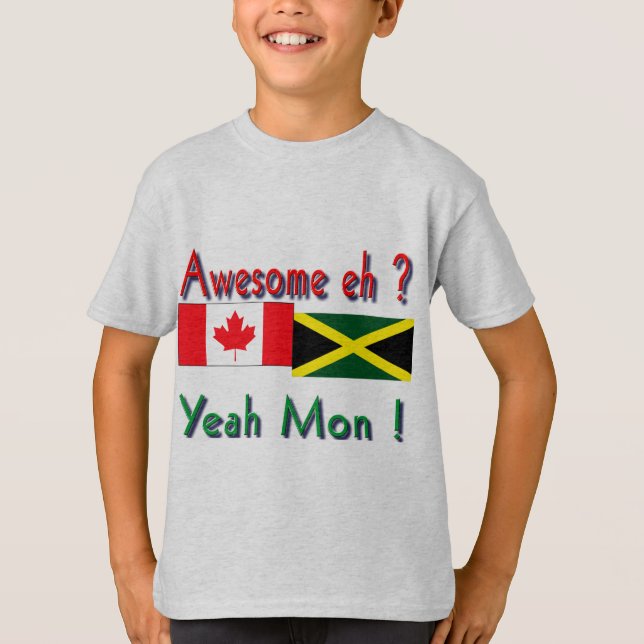 Camiseta raíces jamaicanas-canadienses (Anverso)