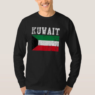 Camiseta Raíces kuwaitíes de la bandera kuwaití retro vinta