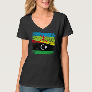 Camiseta Raíces libianas medio bandera amaziana Orgulloso L