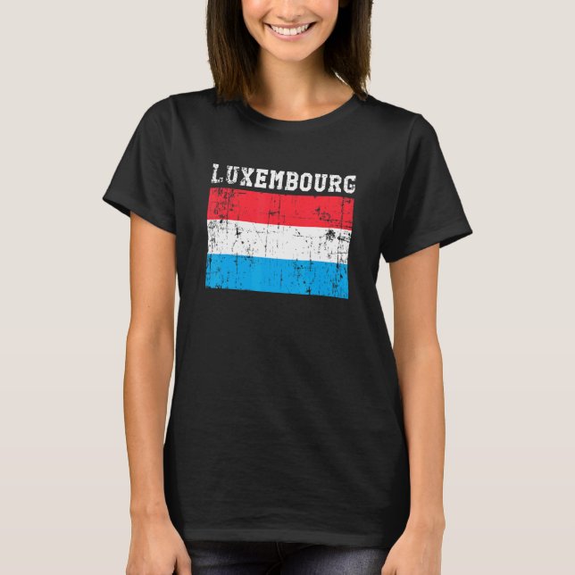 Camiseta Raíces luxemburguesas de la bandera luxemburguesa  (Anverso)
