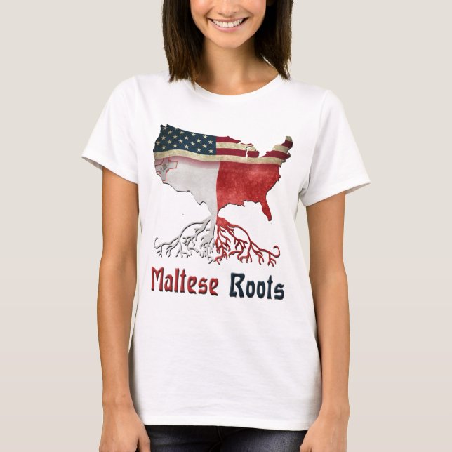 Camiseta Raíces maltesas americanas (Anverso)