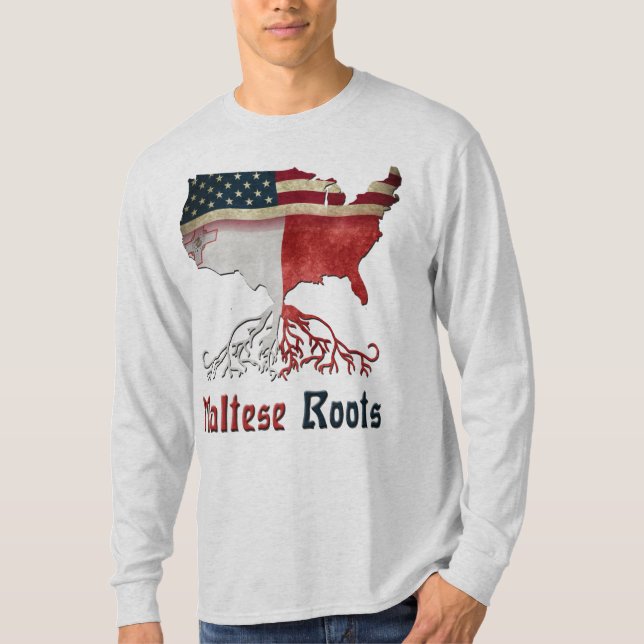 Camiseta Raíces maltesas estadounidenses (Anverso)