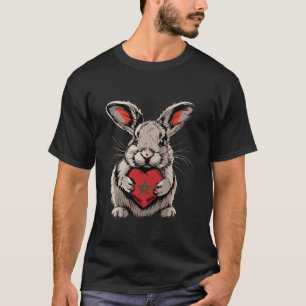 Camiseta Raíces marroquíes corazón Bunny Orgullo marroquí M