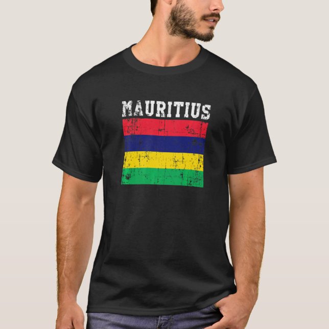 Camiseta Raíces mauricianas retro vintage (Anverso)