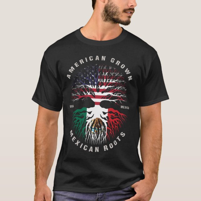Camiseta Raíces mexicanas cultivadas en Estados Unidos Band (Anverso)