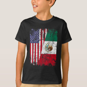 Camiseta RAÍCES MEXICANOS Bandera semiamericana MÉXICO
