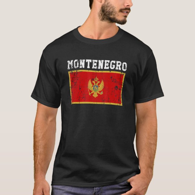 Camiseta Raíces montenegrinas de la bandera de Montenegro r (Anverso)
