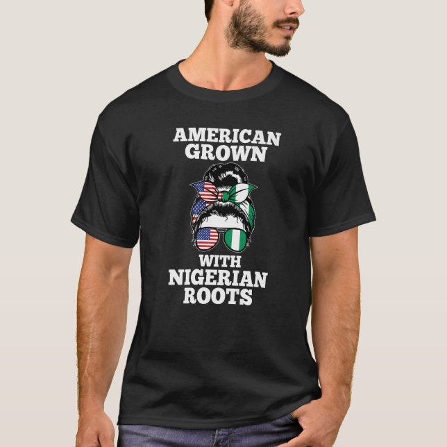 Camiseta Raíces nigerianas cultivadas en Estados Unidos (Anverso)