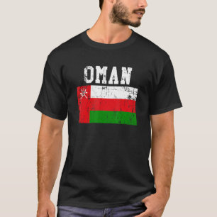 Camiseta Raíces omaníes de la bandera de Omán retro vintage