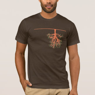 Camiseta Raíces para arriba (marrón)
