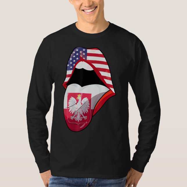 Camiseta Raíces polacas norteamericanas Ee. Polska Polonia, (Anverso)