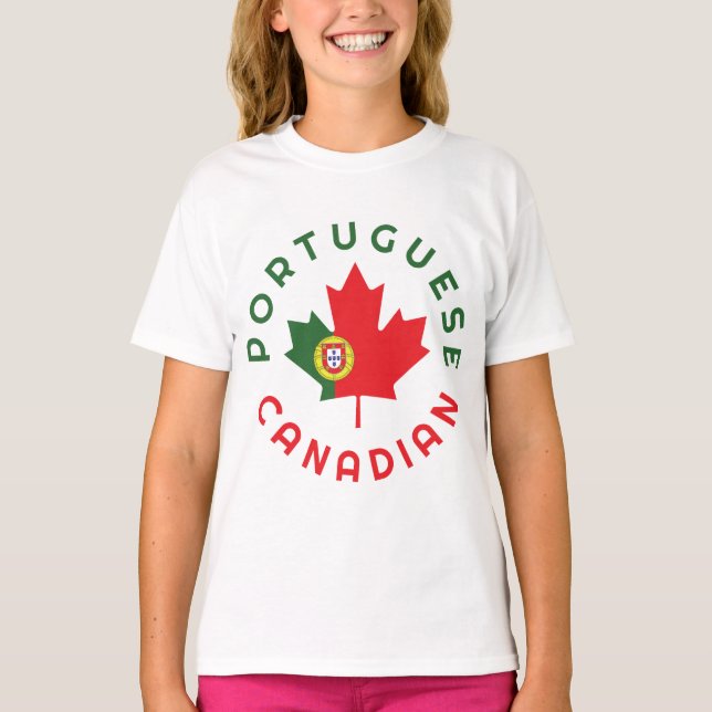 Camiseta Raíces portuguesas canadienses (Anverso)