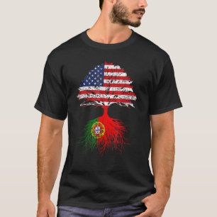 Camiseta Raíces portuguesas cultivadas en Estados Unidos Ba