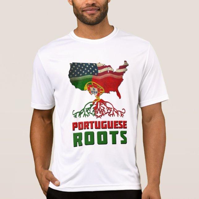 Camiseta Raíces portuguesas Patrimonio de la Bandera de Est (Anverso)