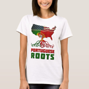 Camiseta Raíces portuguesas Patrimonio de la Bandera de Est