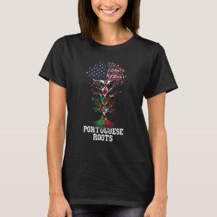 Camiseta Raíces Portuguesas Portugal Roots Usa Orgullo Esta