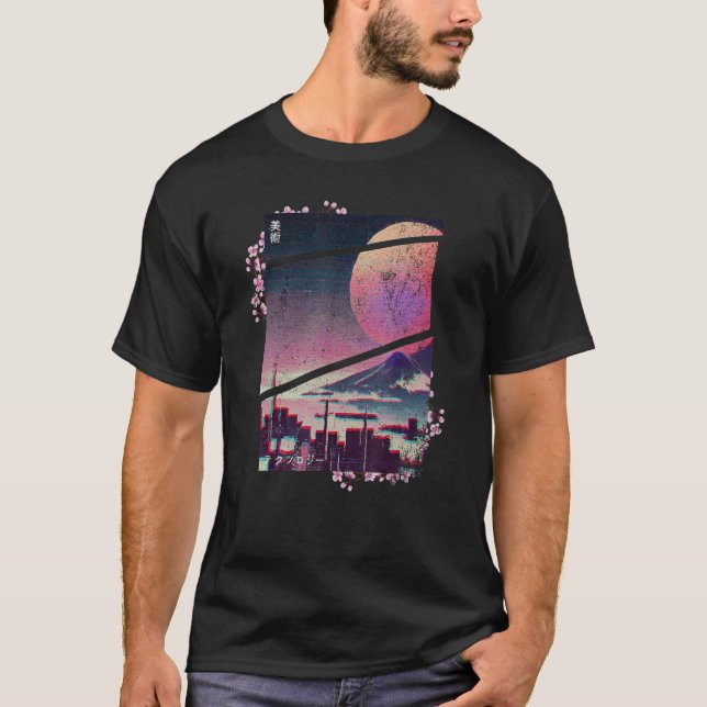 Camiseta Raíces retroondas de vida indie de árbol y Lofi ja (Anverso)