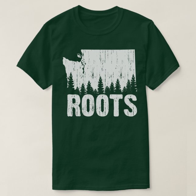 Camiseta Raíces Rústica del Estado de Washington (Diseño del anverso)