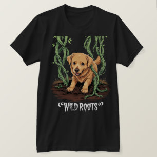 Camiseta Raíces Salvajes – Diseño de Jardín de Golden Retri