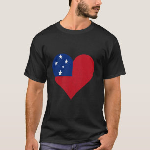 Camiseta Raíces samoanas corazón bandera samoana Samoa orgu