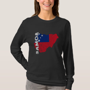Camiseta Raíces samoanas Orgullo samoano Mapa vintage Bande