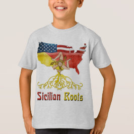 Camiseta Raíces sicilianas Patrimonio de la Bandera de Esta