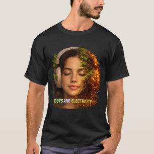 Camiseta Raíces y Electricidad — Simbiosis de Casa Orgánica