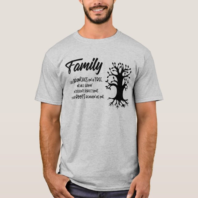 Camiseta Raíces y ramas de árbol familiar (Anverso)