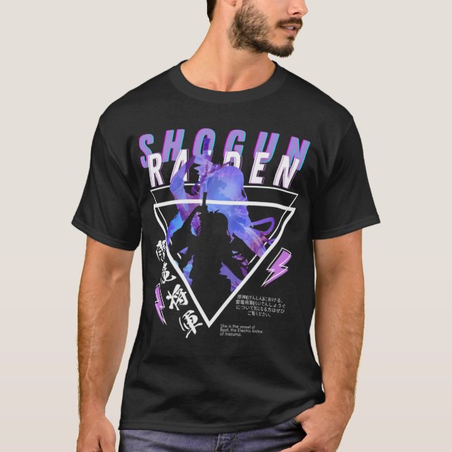 Camiseta Raiden Shogun BAAL Genshin Impacto Nuevo Carácter (Anverso)