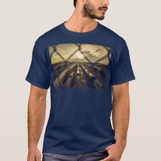 Camiseta rail yards at sunset