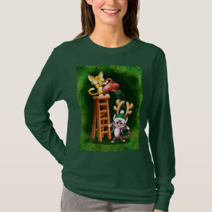 Camiseta RAIN DEER CATS por Jeff Willis Art