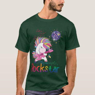 Camiseta Rainb, cantante de música Guitar Rockin, estrella 