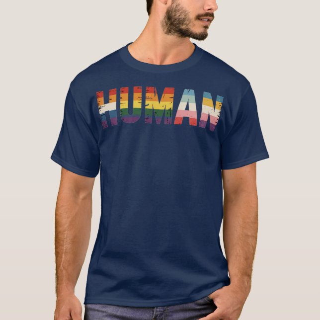Camiseta Rainbo transexual mes del orgullo gay con bandera  (Anverso)