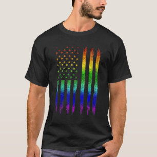 Camiseta Rainbow 4th Of July Lgbtq Gay Pride Month Lgbt Usa