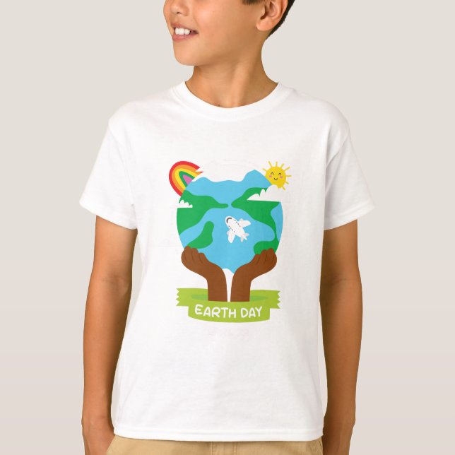 Camiseta rainbow african Earth Day (Anverso)