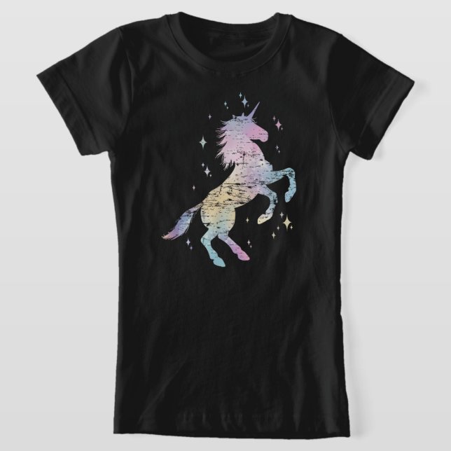 Camiseta Rainbow Animal Fairy Unicorn Lover Girls Gift  (Distribución)