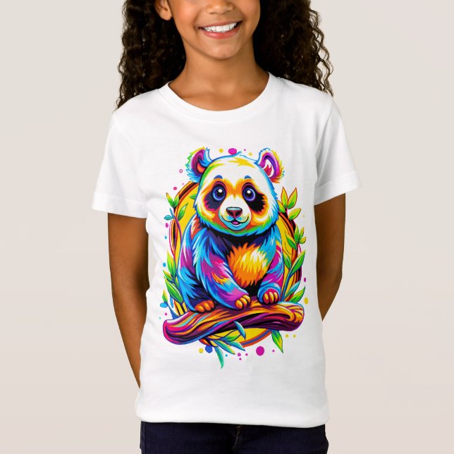 Camiseta Rainbow Bamboo Panda (Anverso)