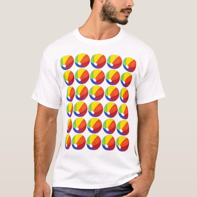 Camiseta Rainbow Beach Ball Balls Beachball Summer Fun (Anverso)