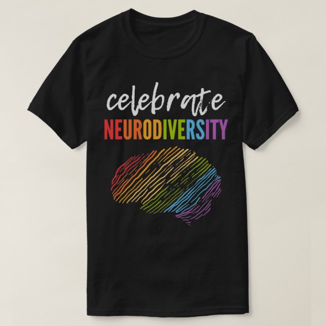 Camiseta Rainbow Brain Celebrate Neurodiversity Pullover  (Diseño del anverso)