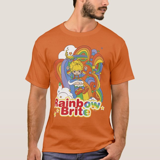 Camiseta Rainbow Brite Wisp Sliding Down Rainbows Portrait  (Anverso)