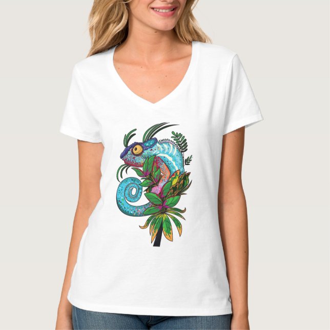 Camiseta Rainbow Chameleon (Anverso)