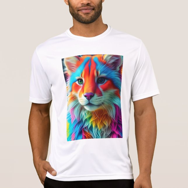 Camiseta Rainbow Colored Furry Cat-68587 (Anverso)