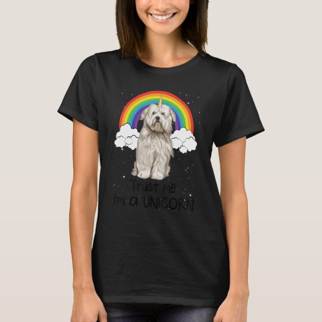Camiseta Rainbow Coton De Tulear Trust Me I'm A Unicorn Dog (Anverso)