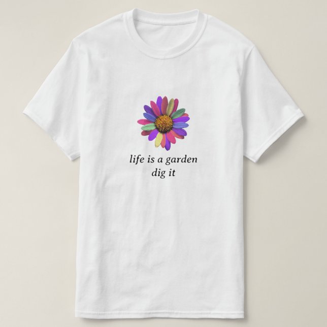 Camiseta Rainbow Daisy (Diseño del anverso)