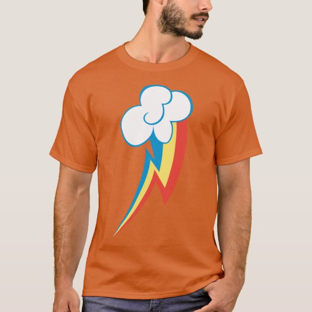 Camiseta Rainbow Dash Cutie Mark vintage (Anverso)