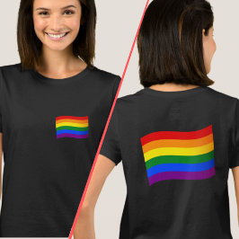 Camiseta Rainbow Flag Gay Pride LGBT LGBTQ Front/Back