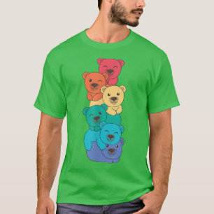 Camiseta Rainbow Flag Gay Pride Lgbtq Pile Bear